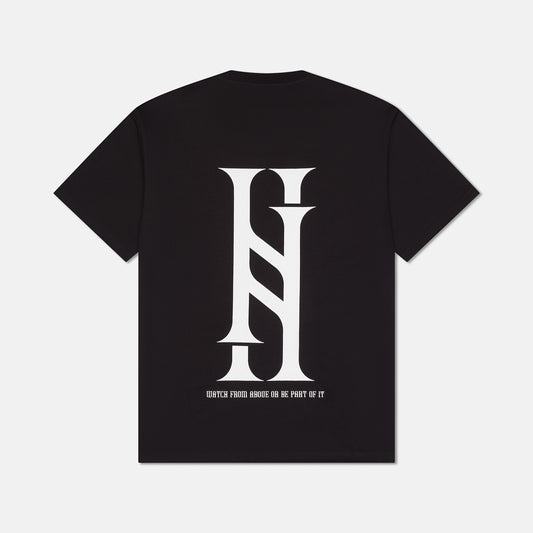BLACK WITH WHITE CLASSIC T-SHIRT