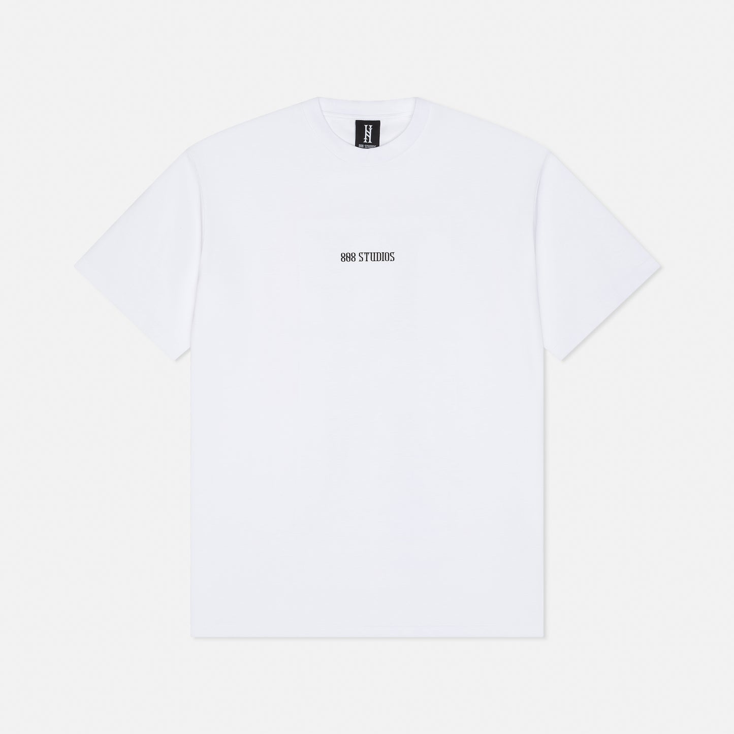 WHITE WITH BLACK CLASSIC T-SHIRT