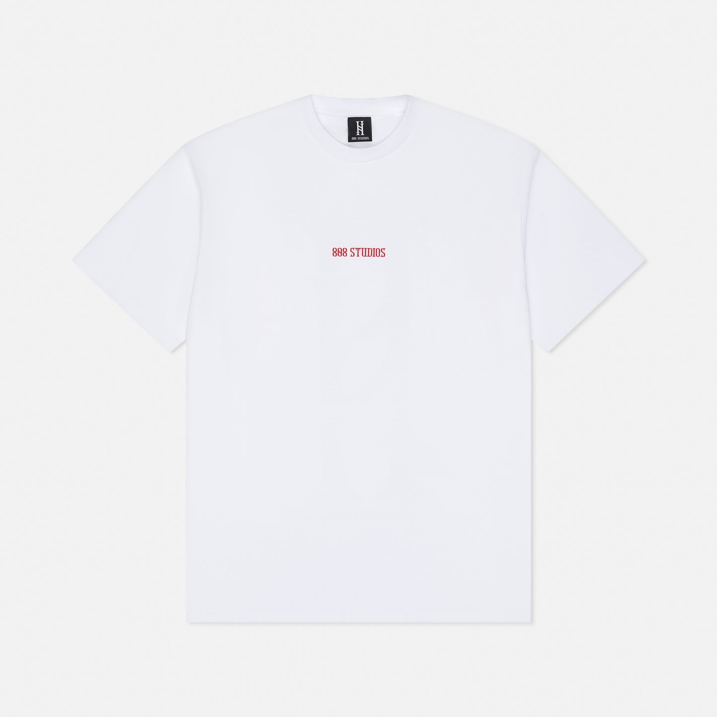 WHITE WITH RED CLASSIC T-SHIRT